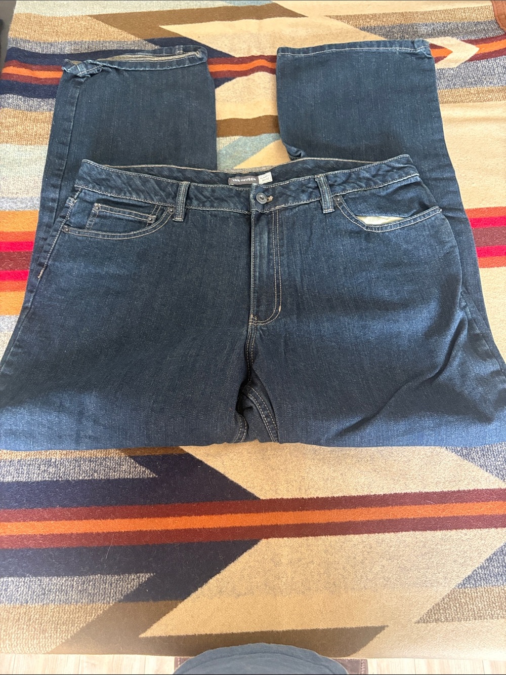Van Heusen Men's Dark Indigo Relaxed Jeans